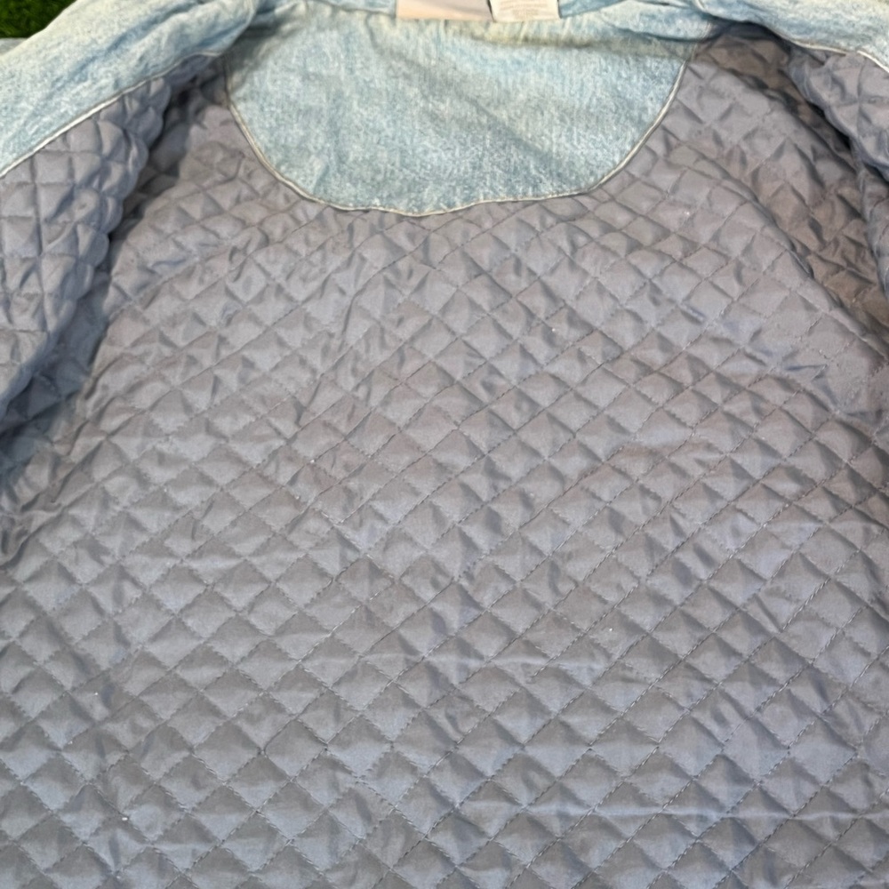 VTG Embroidered Blair Denim Quilted Lined Floral Flower Blue Jacket Womens XL - Picture 9 of 15